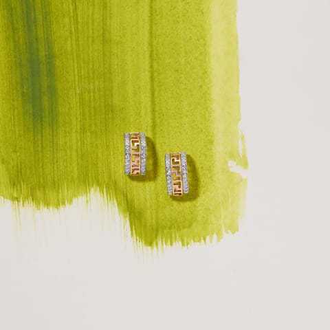 Shimmer Lines Detachable Diamond Hoop Earrings