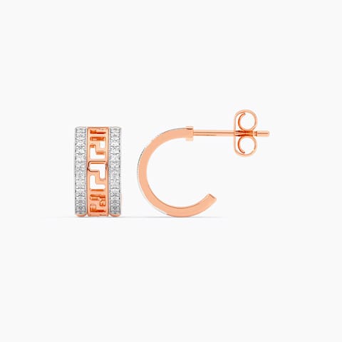 Shimmer Lines Detachable Diamond Hoop Earrings