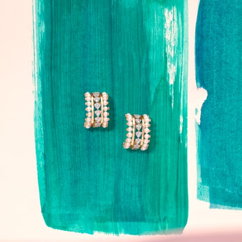 Ivory Beads Detachable Gemstone Hoop Earrings Ivory Beads Detachable Gemstone Hoop Earrings