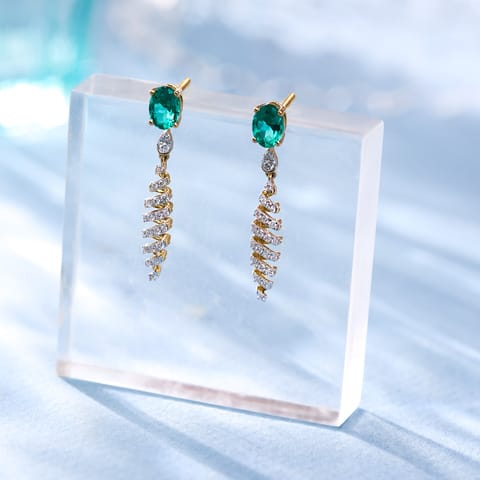 Twlight Swirl Gemstone Drop Earrings