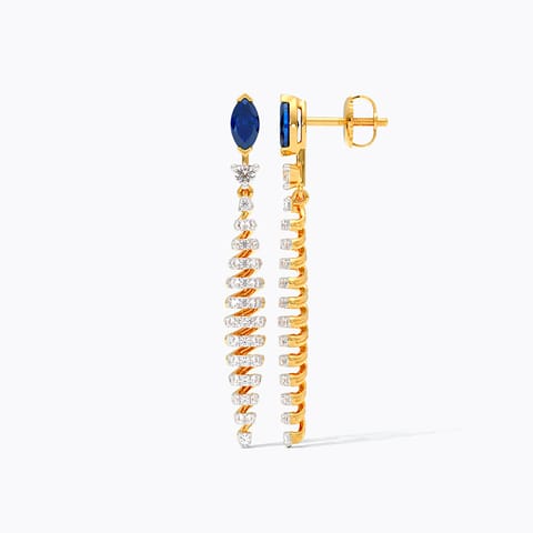 Twlight Swirl Gemstone Drop Earrings