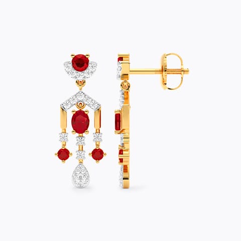 Ember Tassels Gemstone Drop Earrings
