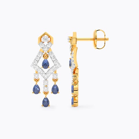 Luminous Tassels Gemstone Drop Earrings