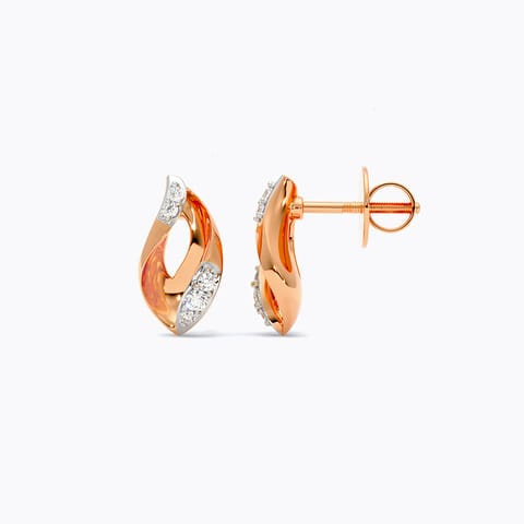 Soft Twist Diamond Stud Earrings Soft Twist Diamond Stud Earrings
