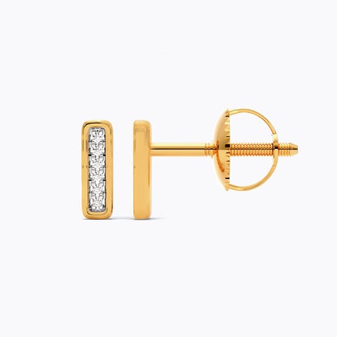 Petite Line 9KT Diamond Stud Earrings