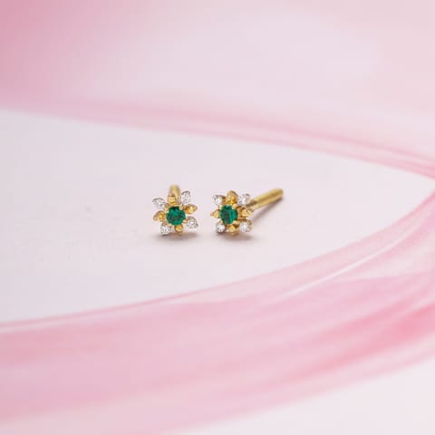 Subtle Green 9KT Gemstone Stud Earrings Subtle Green 9KT Gemstone Stud Earrings