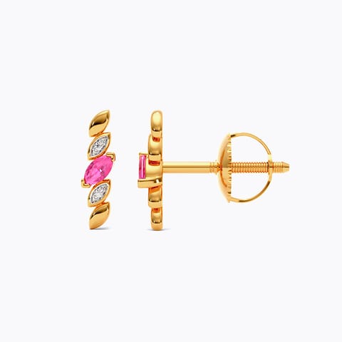 Mini Rouge 9KT Gemstone Stud Earrings