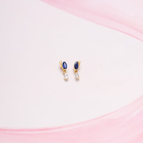 Blue Drip 9KT Gemstone Stud Earrings