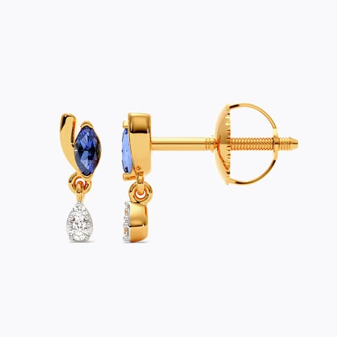 Blue Drip 9KT Gemstone Stud Earrings