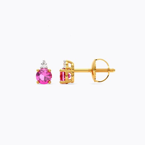 Mini 9KT Gemstone Stud Earrings