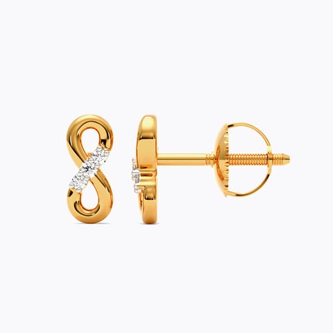 Mini Infinity 9KT Diamond Stud Earrings