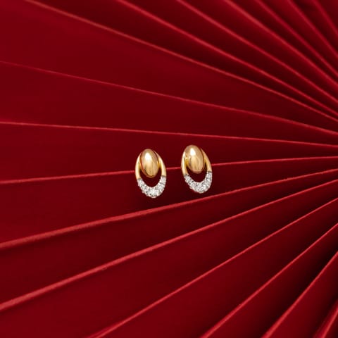 Mini Loop 9KT Diamond Stud Earrings