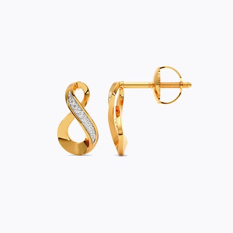 Infinite Gleam 9KT Diamond Stud Earrings