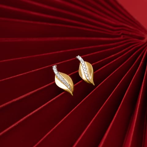 Spark Wave 9KT Diamond Stud Earrings