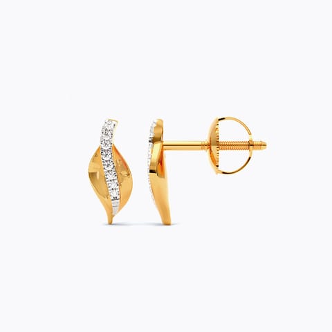 Spark Wave 9KT Diamond Stud Earrings