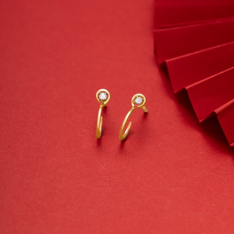 Everyday Gleam 9KT Diamond Hoop Earrings Everyday Gleam 9KT Diamond Hoop Earrings