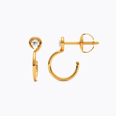 Everyday Gleam 9KT Diamond Hoop Earrings