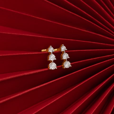 Trine Shine 9KT Diamond Stud Earrings