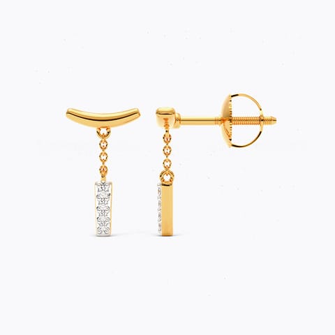 Swinging Links 9KT Diamond Drop Earrings
