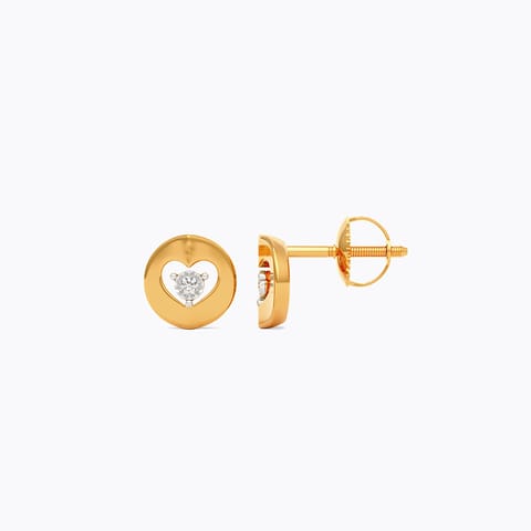 Looping Glint 9KT Diamond Stud Earrings