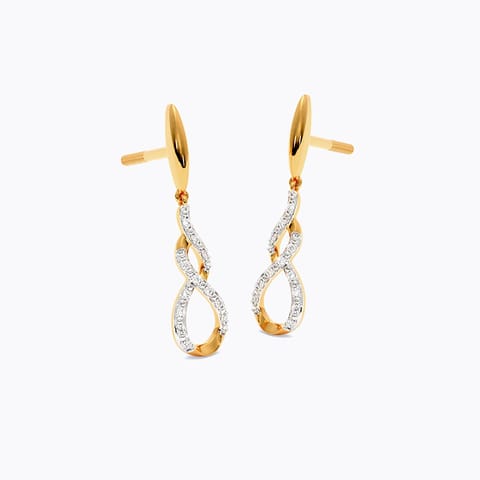 Infinite Sway 9KT Diamond Drop Earrings