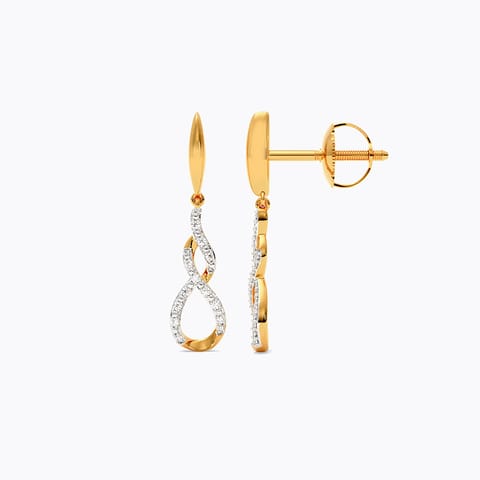 Infinite Sway 9KT Diamond Drop Earrings