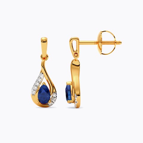Dripping Spark 9KT Gemstone Drop Earrings