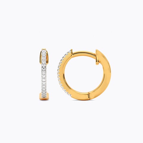 Classic Essentials 9KT Diamond Hoop Earrings