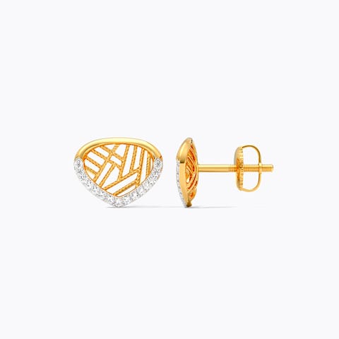 Mosaic Spark Diamond Stud Earrings
