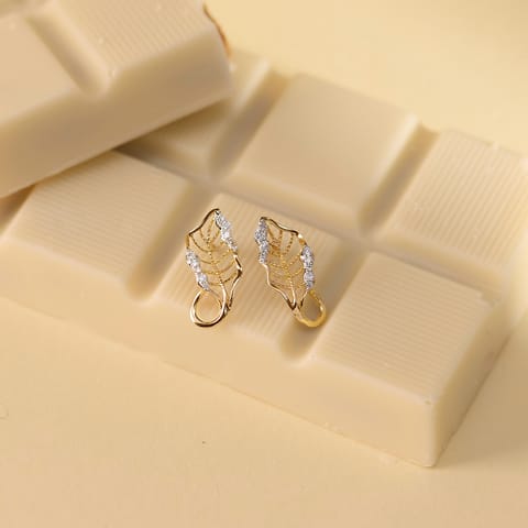Gilded Fern Diamond Stud Earrings Gilded Fern Diamond Stud Earrings