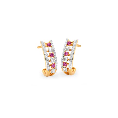 Pink Paradise Gemstone Hoop Earrings Pink Paradise Gemstone Hoop Earrings