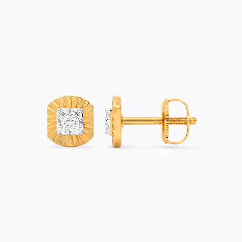 Guilloche Maison Diamond Stud for Men Guilloche Maison Diamond Stud for Men