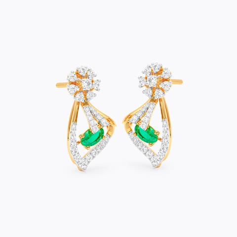 Amber Flare Gemstone Stud Earrings