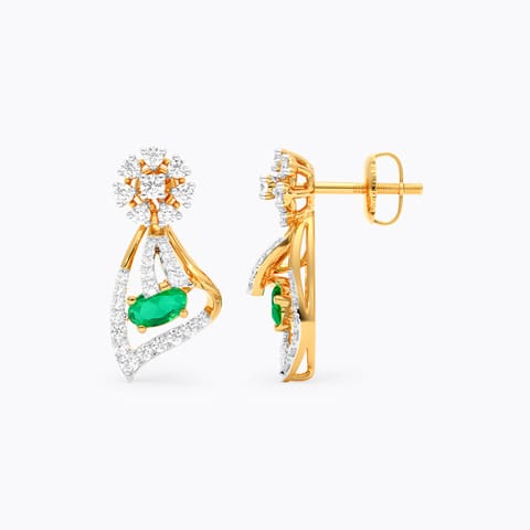 Amber Flare Gemstone Stud Earrings