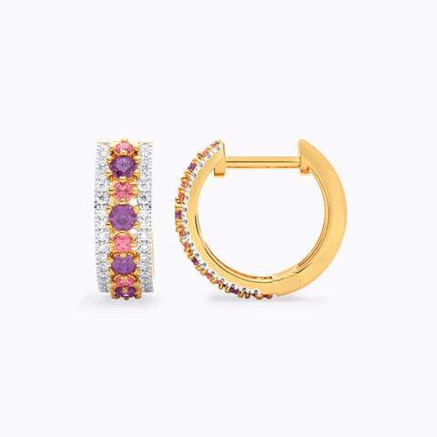 Fusion Spark Gemstone Hoop Earrings