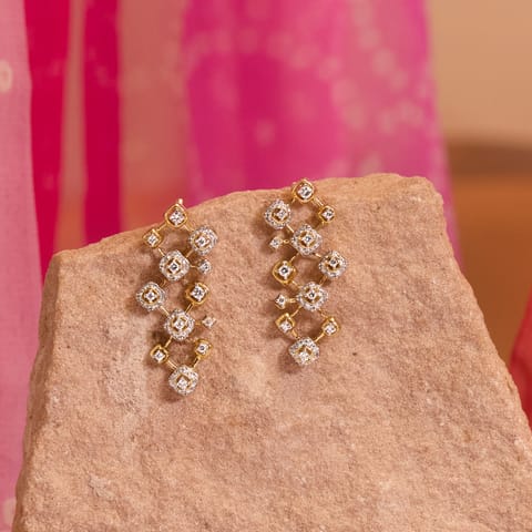 Bandhej Spark Diamond Drop Earrings Bandhej Spark Diamond Drop Earrings