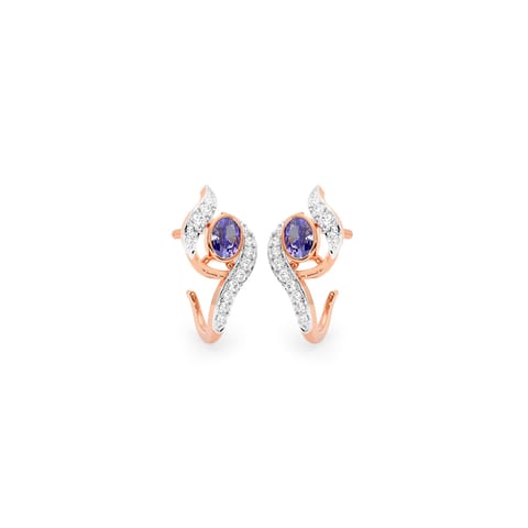 Blod Blue Gemstone Hoop Earrings Blod Blue Gemstone Hoop Earrings