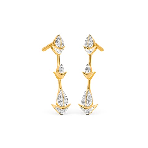 Radiant Beam Diamond Drop Earrings Radiant Beam Diamond Drop Earrings