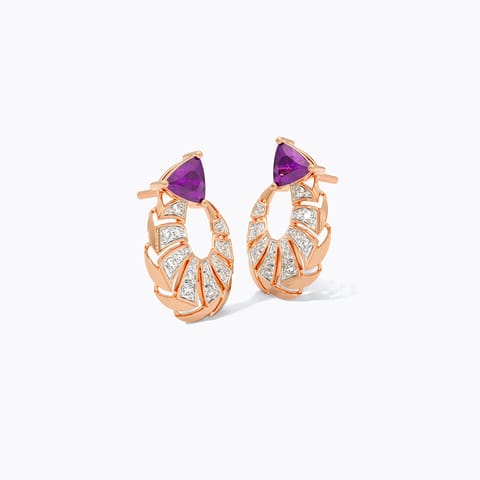 Purple Ruffles Gemstone Stud Earrings Purple Ruffles Gemstone Stud Earrings