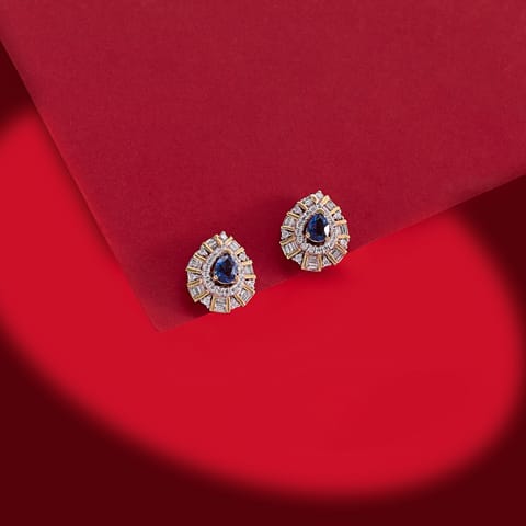Blue Empress Gemstone Stud Earrings Blue Empress Gemstone Stud Earrings