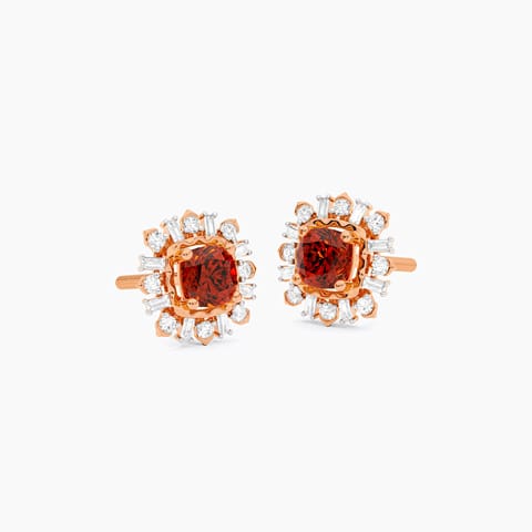 Golden Dawn Gemstone Stud Earrings