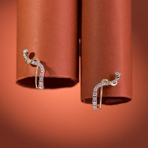 Entwined Spark Diamond Hoop Earrings Entwined Spark Diamond Hoop Earrings