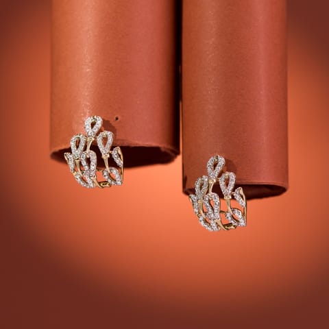 Contemporary Shine Diamond Hoop Earrings Contemporary Shine Diamond Hoop Earrings
