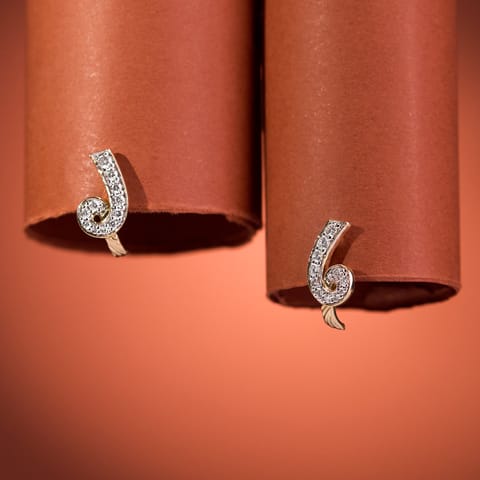 Swirl Spark Diamond Hoop Earrings Swirl Spark Diamond Hoop Earrings
