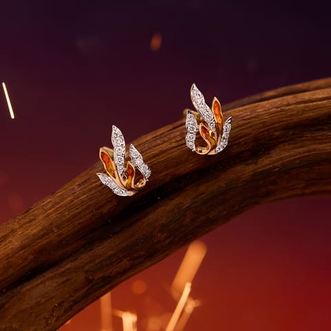 Lumi Fire Diamond Stud Earrings