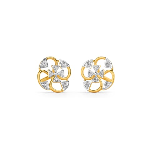 Swirly Bloom Diamond Stud Earrings Swirly Bloom Diamond Stud Earrings