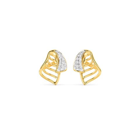 Cutout Spark Diamond Stud Earrings Cutout Spark Diamond Stud Earrings