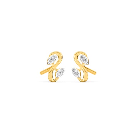 Sinuous 9KT Diamond Stud Earrings Sinuous 9KT Diamond Stud Earrings