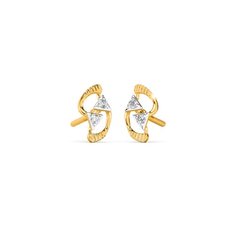 Brilliance Curve 9KT Diamond Stud Earrings Brilliance Curve 9KT Diamond Stud Earrings