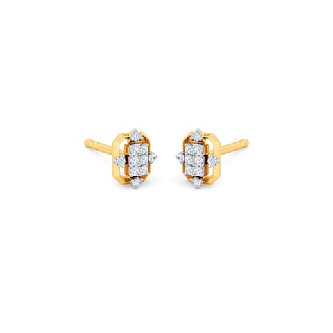 Square Spark Diamond Stud Earrings Square Spark Diamond Stud Earrings